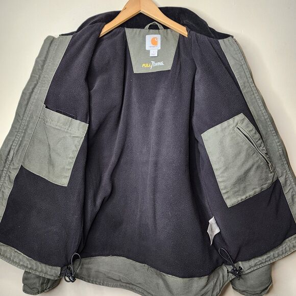 Carhartt Full Swing Jacket Olive MOS Green Mens Size Small Canvas Work wear - Picture 10 of 14